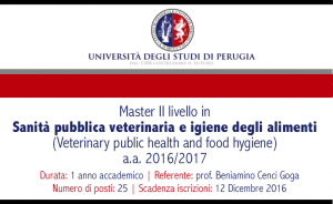 Master Sanità pubblica veterinaria e igiene degli alimenti – UNIPG